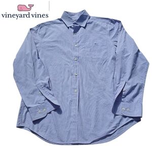 VINEYARD VINES Classic Fit Tucker Shirt Size Mens Medium Gingham Blue/pink